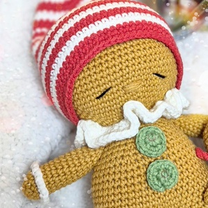 Horgolt mézi, amigurumi mézeskalács baba, karácsonyi dekoráció - játék & sport - plüssállat & játékfigura - más figura - Meska.hu