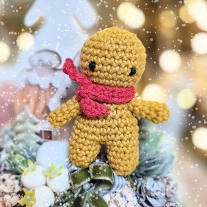 Horgolt mézi, amigurumi mézeskalács baba, karácsonyi dekoráció - játék & sport - plüssállat & játékfigura - más figura - Meska.hu