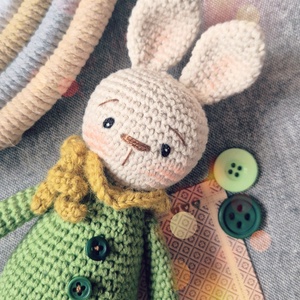 Horgolt nyuszi, amigurumi nyúl, húsvéti dekoráció - játék & sport - plüssállat & játékfigura - nyuszi - Meska.hu