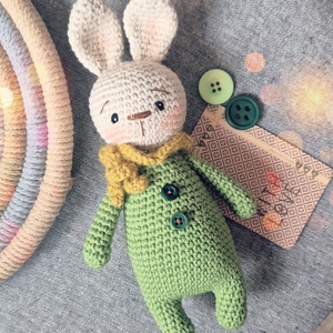 Horgolt nyuszi, amigurumi nyúl, húsvéti dekoráció - játék & sport - plüssállat & játékfigura - nyuszi - Meska.hu