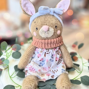 Horgolt nyuszi, amigurumi nyúl, húsvéti dekoráció - játék & sport - plüssállat & játékfigura - nyuszi - Meska.hu