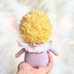  Álomőrző angyalka, horgolt őrangyal baba, amigurumi baba, angyal, alvóbaba - játék & sport - baba & babaház - baba - Meska.hu