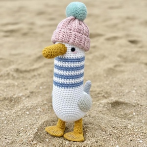 Horgolt sirály, amigurumi madár, nyári dekoráció - játék & sport - plüssállat & játékfigura - madár - Meska.hu