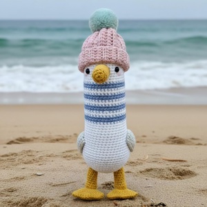 Horgolt sirály, amigurumi madár, nyári dekoráció - játék & sport - plüssállat & játékfigura - madár - Meska.hu