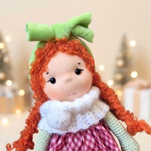 Elizabeth horgolt testű waldorf baba , játékbaba, öltöztethető, karácsonyi dekoráció, Játék & Sport, Baba & babaház, Baba, Baba-és bábkészítés, Horgolás, MESKA