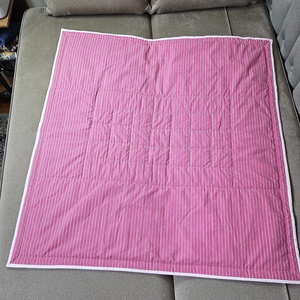 Vintage hatású rózsaszín babatakaró, játszópléd patchwork betéttel kislánynak - baba - mama - baba ágynemű - babatakaró, gyerek pléd - Meska.hu