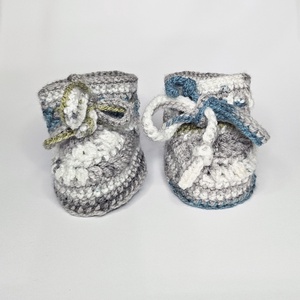 Horgolt kiscipő, babacipő - baba - mama - babaruházat - babacipő - Meska.hu