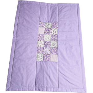 Lila, patchwork-betétes babatakaró � puha játszópléd babáknak, babaváró ajándék - baba - mama - baba ágynemű - babatakaró, gyerek pléd - Meska.hu
