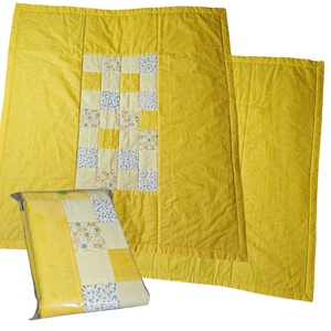 Sárga patchwork-betétes babatakaró, puha játszópléd Szet � babacipővel - baba - mama - baba ágynemű - babatakaró, gyerek pléd - Meska.hu