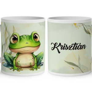 Kérd a Neveddel - Cuki breki béka mintás bögre, Otthon & Életmód, Konyhafelszerelés, tálalás, Tálalás, Bögre & Csésze, , MESKA