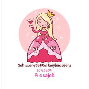 Cuki hercegnős vendégkönyv lánybúcsúra - esküvő - lánybúcsú - Meska.hu