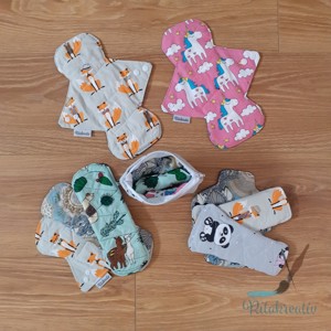 Emma mosható betét csomag normál és erős vérzéshez meglepetés mintával - szépségápolás - intim higiénia - intimbetét - Meska.hu