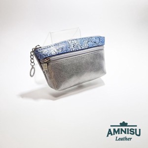 Ezüst - kék virág mintás kettő cipzáras kulcstartó B1004, Táska & Tok, Kulcstartó & Táskadísz, Kulcstartó, , MESKA