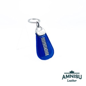 Sötétkék lakk csepp alakú swarovski köves kulcstartó H6009 - Meska.hu