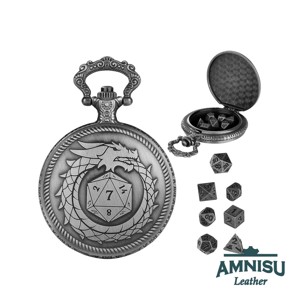 Ezüst sárkány kocka körül mini fém kockaszett zsebóra tokban - játék & sport - szerepjáték - Meska.hu