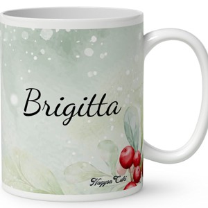 Névvel kérhető - Cuki karácsonyi mókus és az égősor mintás bögre - otthon & életmód - konyhafelszerelés, tálalás - tálalás - bögre & csésze - Meska.hu