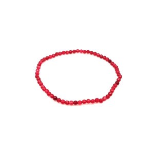 Achát fazettált szinezett bordó golyó kari 3-4mm, Ékszer, Karkötő, Ásványkarkötő, , MESKA