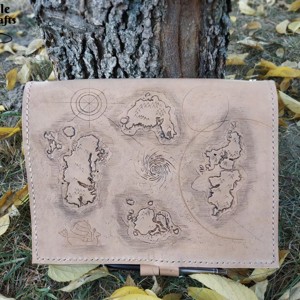 Azeroth térképes noteszborító - otthon & életmód - papír, írószer - könyv- és füzetborító - Meska.hu