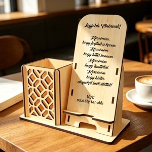 Pedagógus ajándék tanároknak ballagásra � gravírozott fa tolltartó - Meska.hu