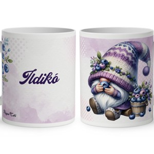 Névvel kérhető - Nyami Áfonyás manó mintás bögre, Otthon & Életmód, Konyhafelszerelés, tálalás, Tálalás, Bögre & Csésze, , MESKA