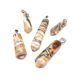 Csúcs medál Kalcit zebra 2,5-5cm, Ékszer, Nyaklánc, Medál, , MESKA