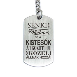 Senki sem tökéletes de a kistesók acél medálos kulcstartó, Táska & Tok, Kulcstartó & Táskadísz, Kulcstartó, , MESKA