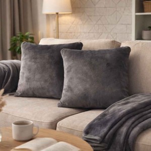 Szürke fleece díszpárna párnabelsővel � puha, formatartó - otthon & életmód - lakástextil - párna & párnahuzat - díszpárna (belsővel együtt) - Meska.hu