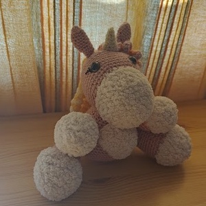 Egyedi unikornis amigurumi - játék & sport - plüssállat & játékfigura - unikornis - Meska.hu