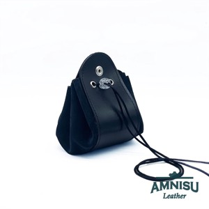 Fekete - kékes fekete bőr 2in1 szütyő és kockatálca M8031-6013 - játék & sport - szerepjáték - Meska.hu