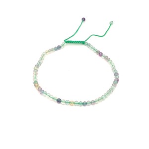 Fazettált fluorit golyós ásvány karkötő csúszócsomóval 4�5mm, Ékszer, Karkötő, Ásványkarkötő, , MESKA