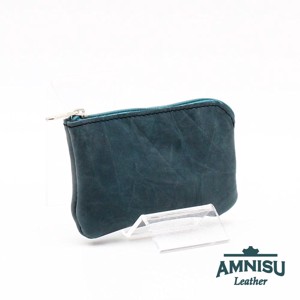 Gyűrt zöldes-kék egy cipzáras kulcstartó - LIMITÁLT A7003, Táska & Tok, Kulcstartó & Táskadísz, Kulcstartó, , MESKA