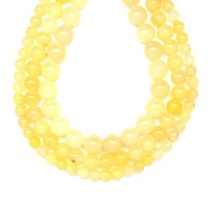 Jáde szinezett citromsárga golyó 10mm  ékszerkészítő alapanyag (füzér), Kellékek & szerszámok, Ásvány alapanyag, Ásványfüzér, , MESKA