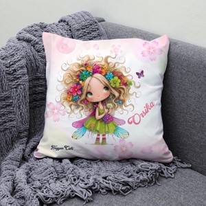 Névvel kérhető - Bájos virág tündér pillangóval mintás párna - otthon & életmód - lakástextil - párna & párnahuzat - díszpárna (belsővel együtt) - Meska.hu