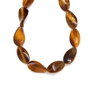 Tigrisszem csavart ovál 13x23x5mm, Kellékek & szerszámok, Ásvány alapanyag, Ásványfüzér, , MESKA