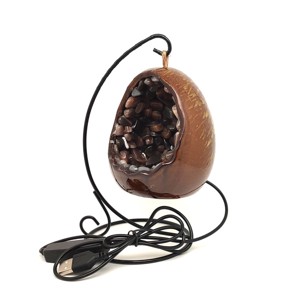 Holdkő tojás hangulatlámpa fém állvánnyal 10 cm, Kellékek & szerszámok, Ásvány alapanyag, , MESKA