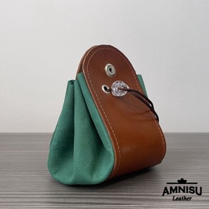 2in1 szütyő és kockatálca - konyak - zöld - játék & sport - táblajáték és kártyajáték - társasjátékok - dobókocka - Meska.hu