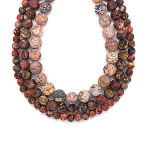 Jáspis leopárd matt golyó 10mm  ékszerkészítő alapanyag (füzér), Kellékek & szerszámok, Ásvány alapanyag, Ásványfüzér, , MESKA