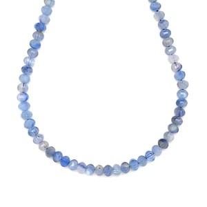 Kianit fazettált lencse 4x3mm ékszerkészítő alapanyag (füzér), Kellékek & szerszámok, Ásvány alapanyag, Ásványfüzér, , MESKA