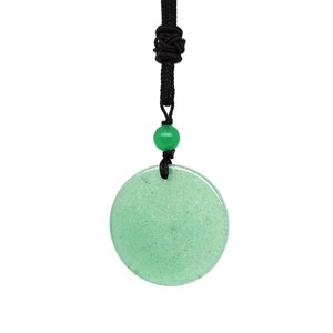 Kör életvirág aventurin medál zsinóron 3,5cm, Ékszer, Nyaklánc, Medál, , MESKA