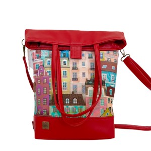 SuziartBag Piros házikós 3in1 táska, Táska & Tok, Kézitáska & válltáska, Válltáska, , MESKA
