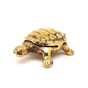 Réz figura teknős arany 1,5x4cm, Otthon & Életmód, Dekoráció, Dísztárgy, , MESKA