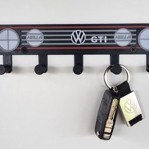 Volkswagen Golf mk2 GTI fali kulcsakasztó - otthon & életmód - dekoráció - fali és függő dekoráció - fali kulcstartó - Meska.hu