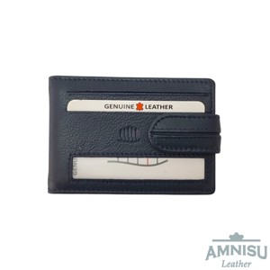 Sötétkék patentos fekvő bőr igazolványtartó 513420007 - Meska.hu