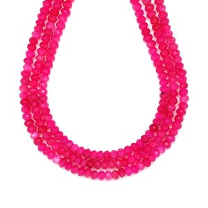 Achát faz szin pink korong 4x3mm, Kellékek & szerszámok, Ásvány alapanyag, Ásványfüzér, , MESKA