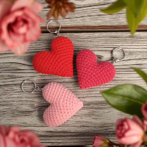 Heart szív alakú kulcstartó , Táska & Tok, Kulcstartó & Táskadísz, Kulcstartó, Horgolás, MESKA