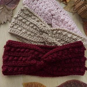 Horgolt fejpánt - Meska.hu