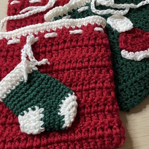 Horgolt Mikulás zsák - karácsony - mikulás - mikulás zsák - Meska.hu