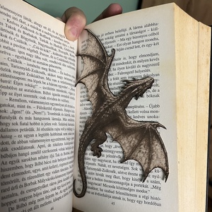 Bőr sárkány könyvjelző, Könyv & Zene, Könyvjelző, Bőrművesség, Fotó, grafika, rajz, illusztráció, MESKA