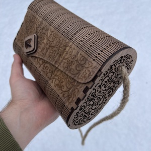 Különleges női táska fából, Táska & Tok, Kézitáska & válltáska, Alkalmi táska, Gravírozás, pirográfia, Famegmunkálás, MESKA