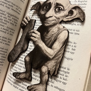 Bőr házimanó könyvjelző, Könyv & Zene, Könyvjelző, Bőrművesség, Gravírozás, pirográfia, MESKA